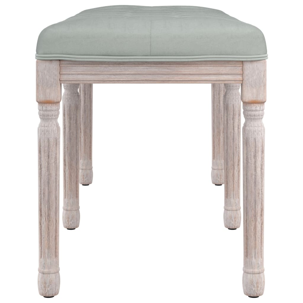 vidaXL Bancă, gri deschis, 110x40x49 cm, catifea vidaXL Bancă, gri deschis, 110x40x49 cm, catifea