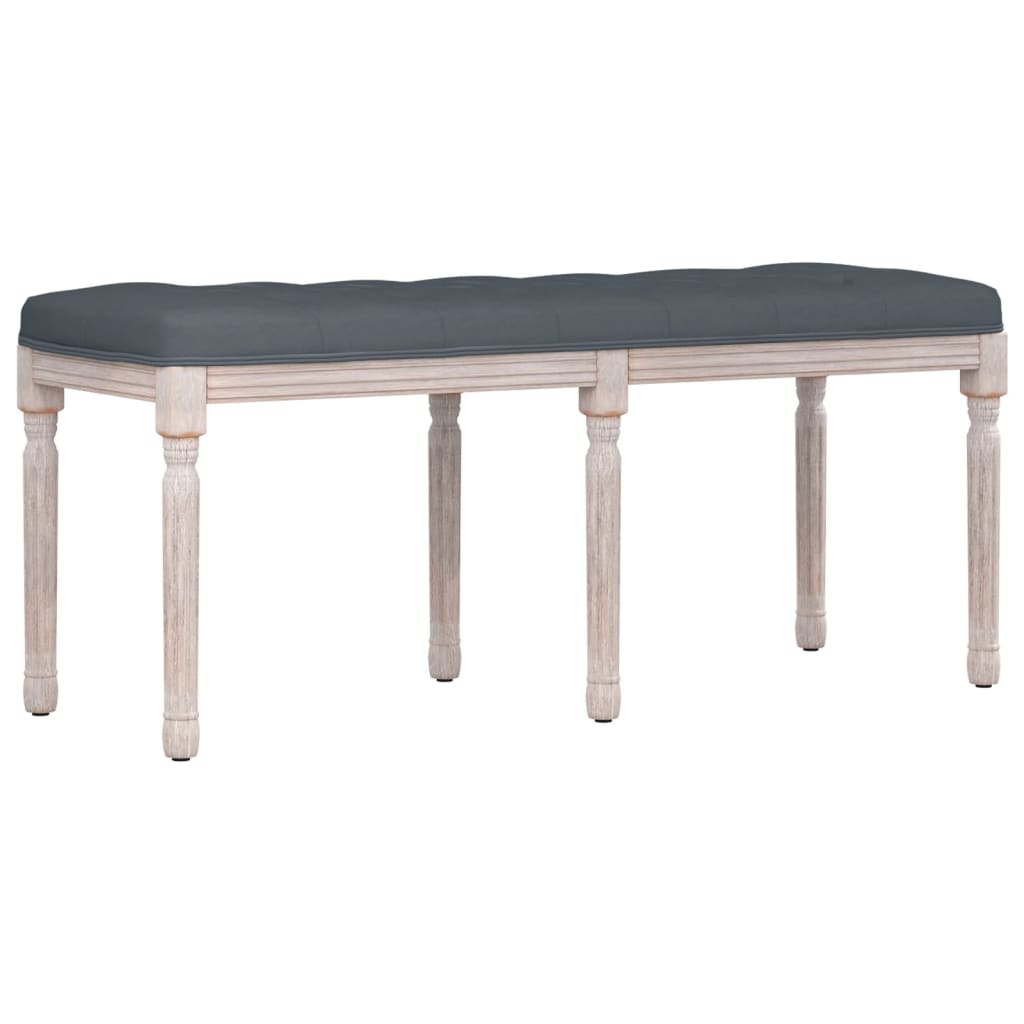 vidaXL Bancă, gri închis, 110x40x49 cm, catifea vidaXL Bancă, gri închis, 110x40x49 cm, catifea