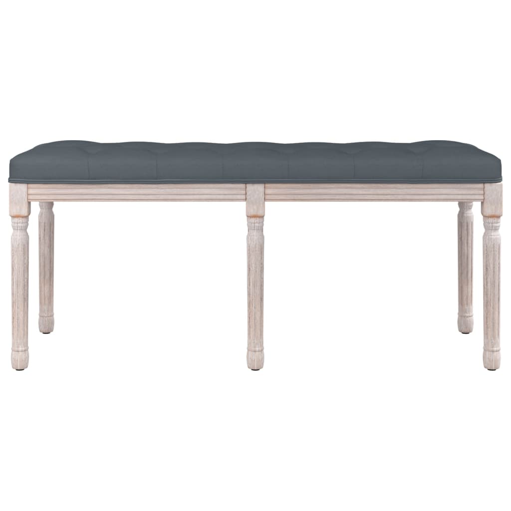vidaXL Bancă, gri închis, 110x40x49 cm, catifea vidaXL Bancă, gri închis, 110x40x49 cm, catifea