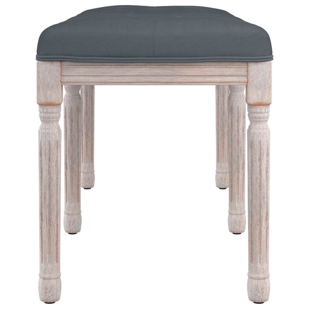 vidaXL Bancă, gri închis, 110x40x49 cm, catifea vidaXL Bancă, gri închis, 110x40x49 cm, catifea