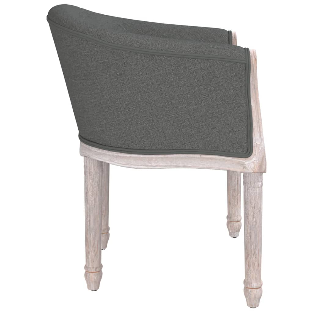 vidaXL Scaun de bucătărie pivotant, gri închis, textil