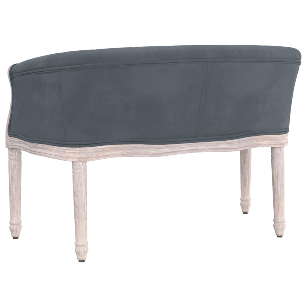vidaXL Bancă, gri închis, 98x56x69 cm, catifea vidaXL Bancă, gri închis, 98x56x69 cm, catifea