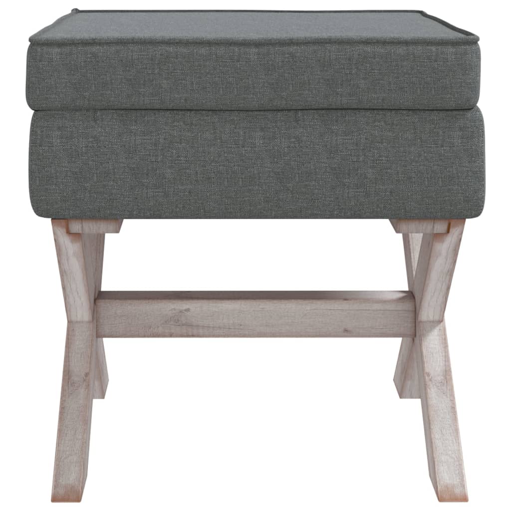 vidaXL Taburet de depozitare, gri închis, 45x45x49 cm, material textil vidaXL Taburet de depozitare, gri închis, 45x45x49 cm, material textil