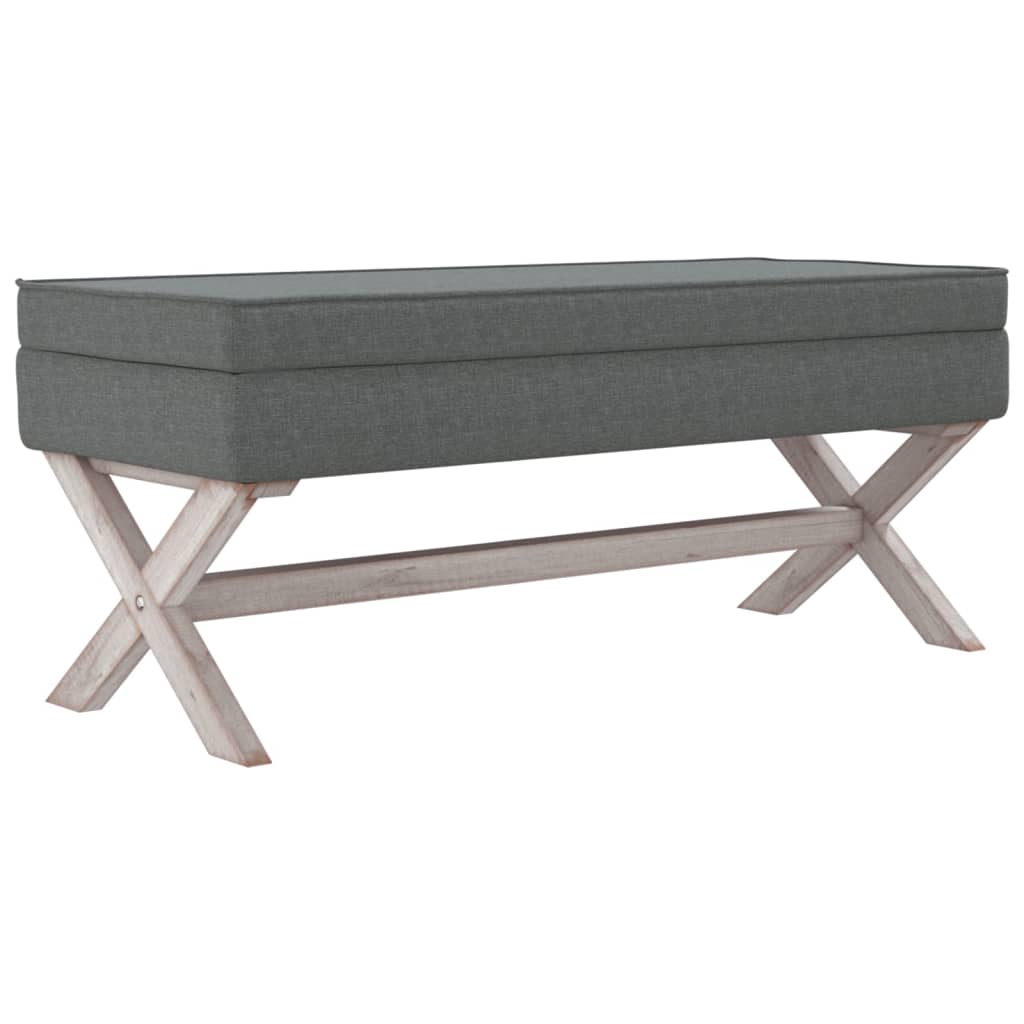 vidaXL Taburet de depozitare, gri închis, 110x45x49 cm material textil