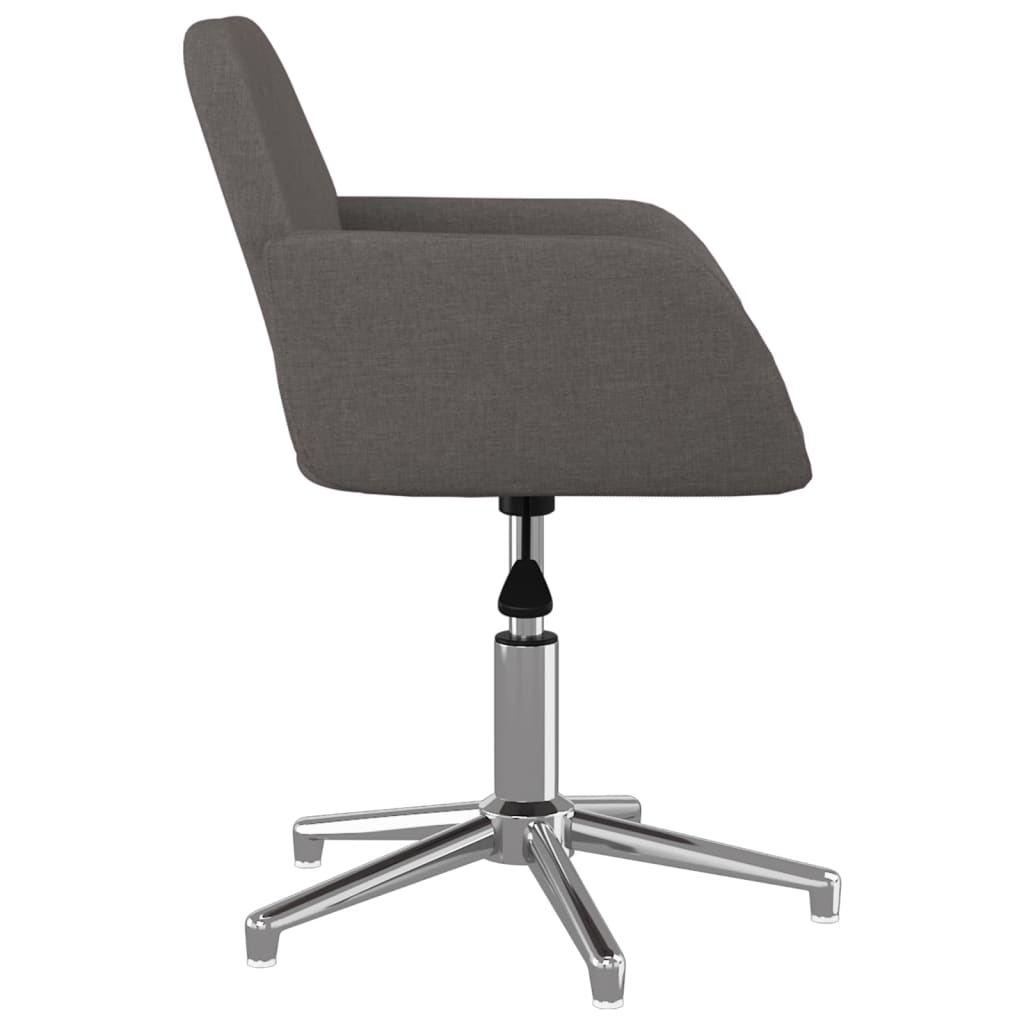 vidaXL Scaun de birou pivotant, gri închis, material textil vidaXL Scaun de birou pivotant, gri închis, material textil