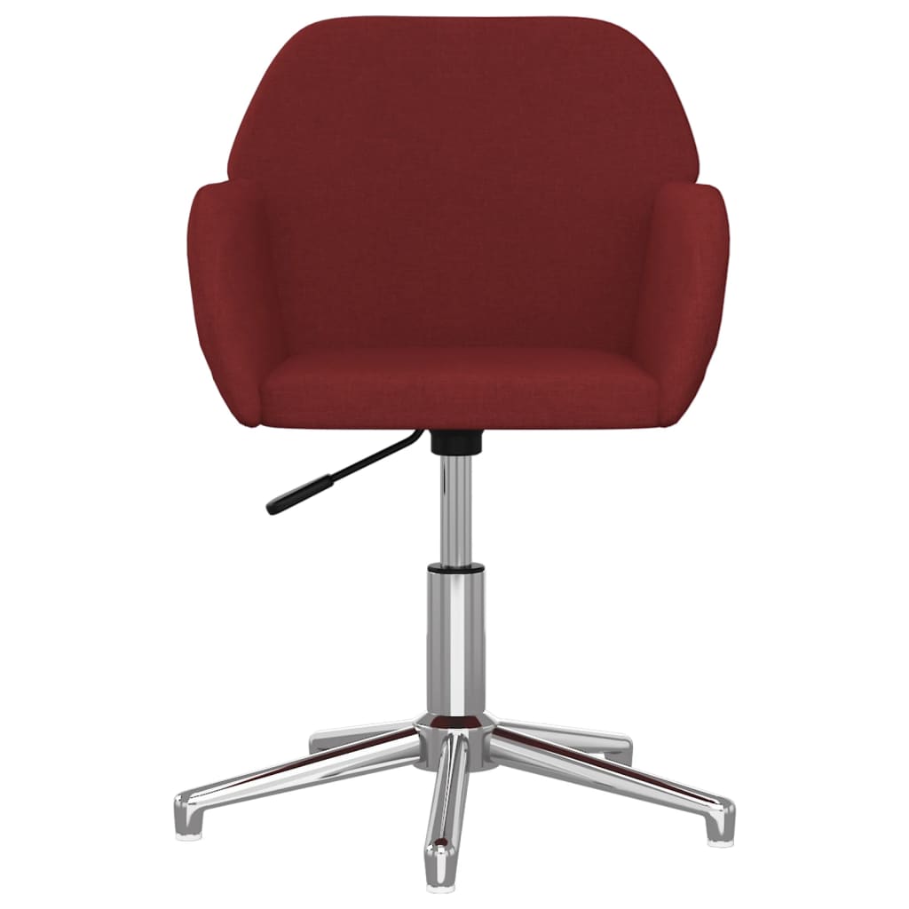 vidaXL Scaun de birou pivotant, roșu vin, material textil vidaXL Scaun de birou pivotant, roșu vin, material textil
