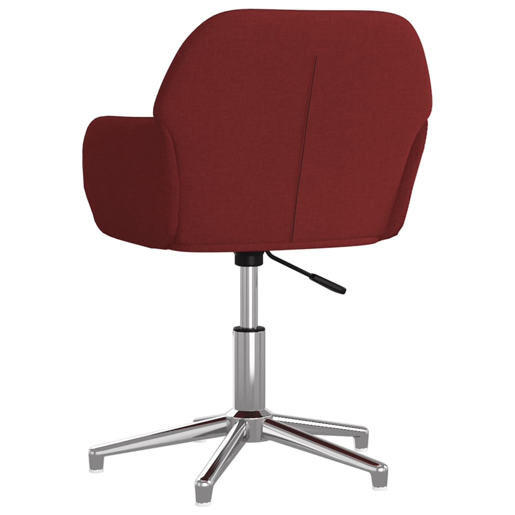 vidaXL Scaun de birou pivotant, roșu vin, material textil vidaXL Scaun de birou pivotant, roșu vin, material textil