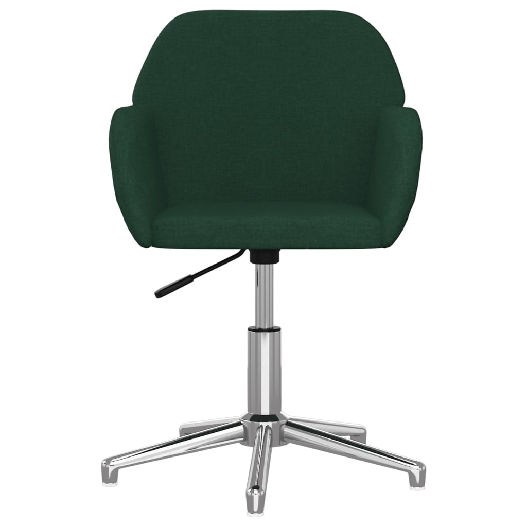 vidaXL Scaun de birou pivotant, verde închis, textil vidaXL Scaun de birou pivotant, verde închis, textil