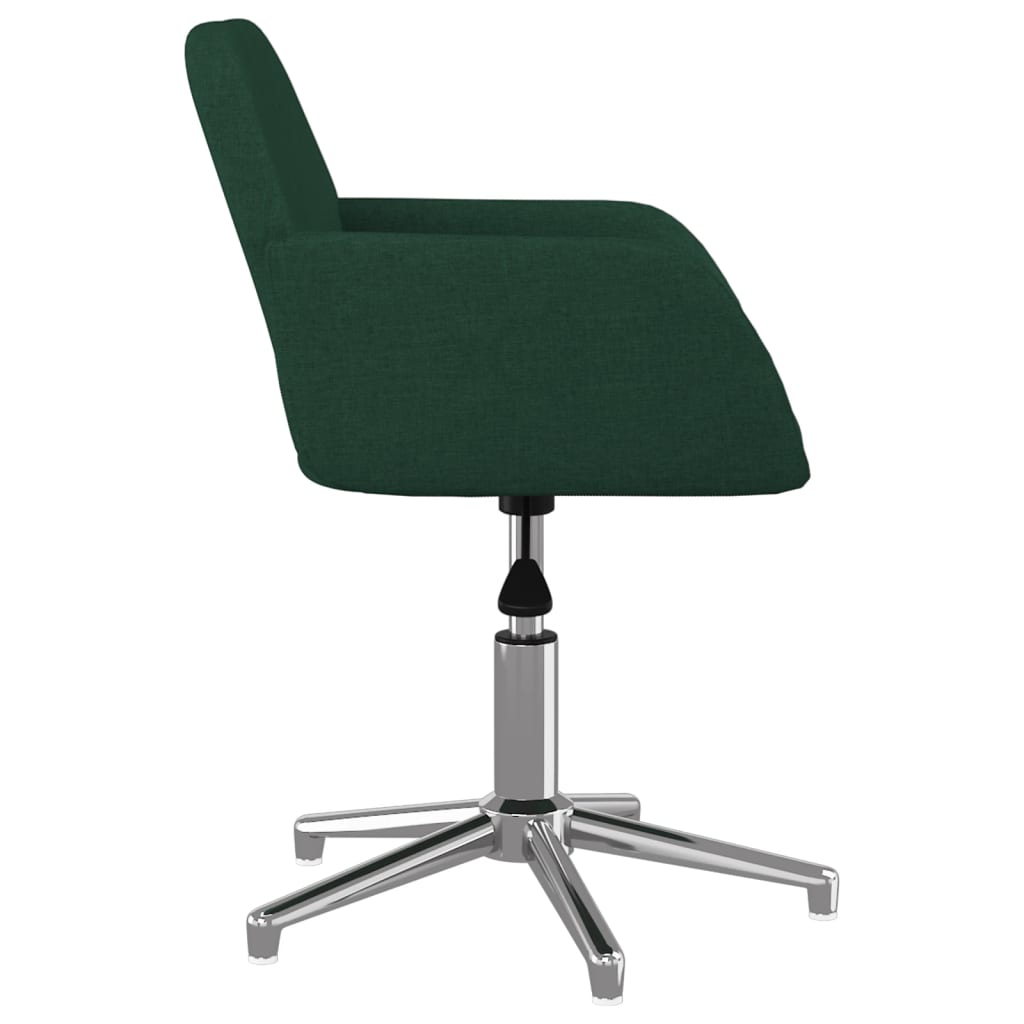 vidaXL Scaun de birou pivotant, verde închis, textil vidaXL Scaun de birou pivotant, verde închis, textil