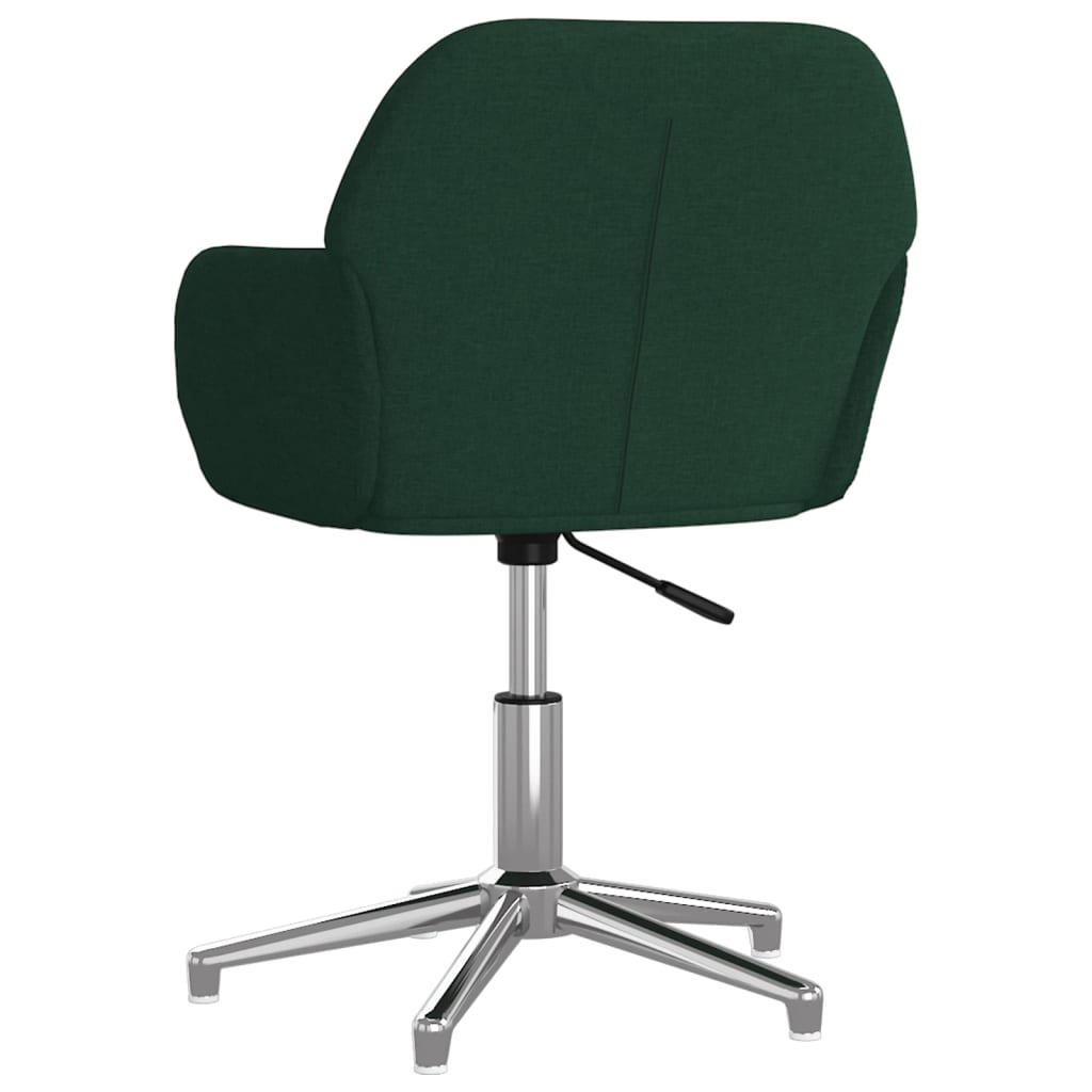 vidaXL Scaun de birou pivotant, verde închis, textil vidaXL Scaun de birou pivotant, verde închis, textil