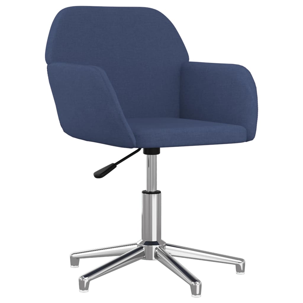vidaXL Scaun de birou pivotant, albastru, material textil vidaXL Scaun de birou pivotant, albastru, material textil