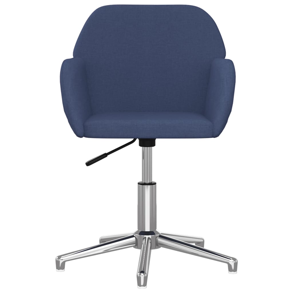 vidaXL Scaun de birou pivotant, albastru, material textil vidaXL Scaun de birou pivotant, albastru, material textil