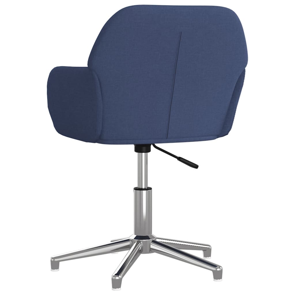 vidaXL Scaun de birou pivotant, albastru, material textil vidaXL Scaun de birou pivotant, albastru, material textil