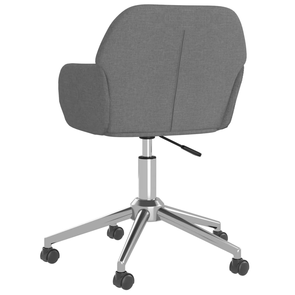 vidaXL Scaun de birou pivotant, gri deschis, material textil vidaXL Scaun de birou pivotant, gri deschis, material textil