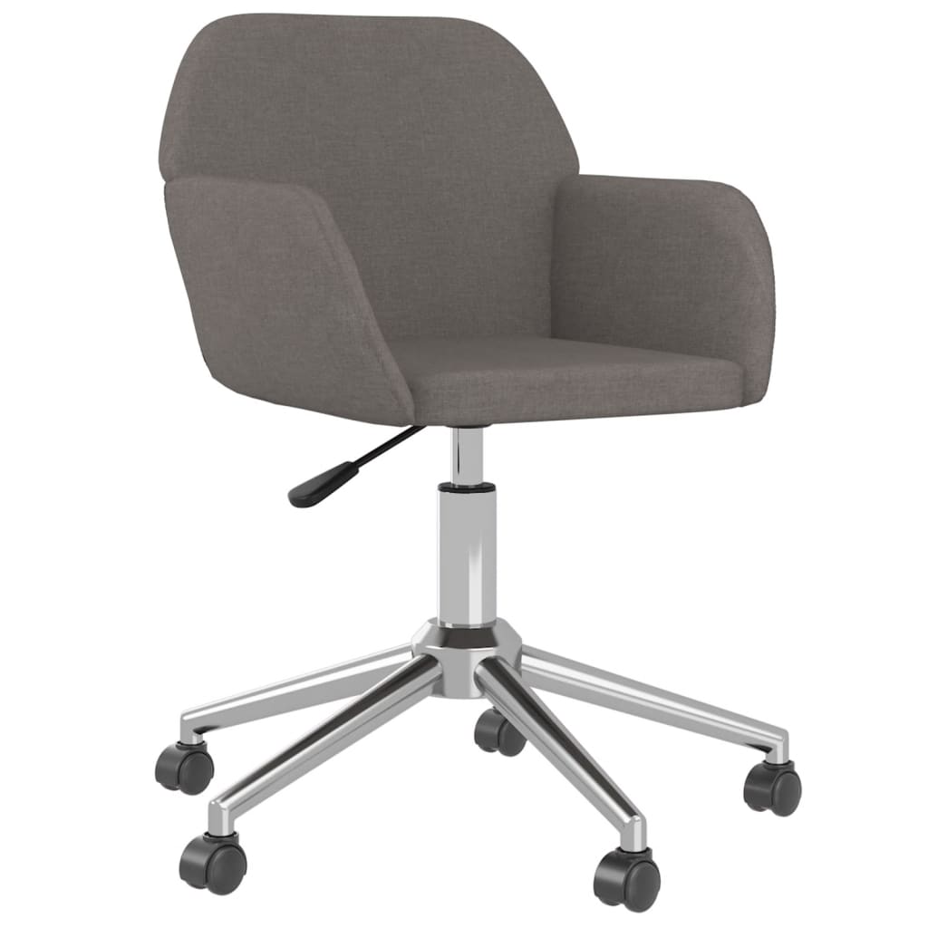 vidaXL Scaun de birou pivotant, gri închis, material textil vidaXL Scaun de birou pivotant, gri închis, material textil