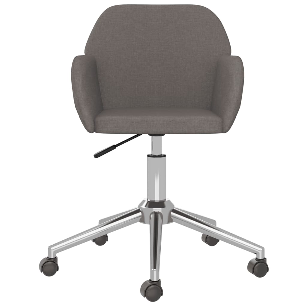 vidaXL Scaun de birou pivotant, gri închis, material textil vidaXL Scaun de birou pivotant, gri închis, material textil