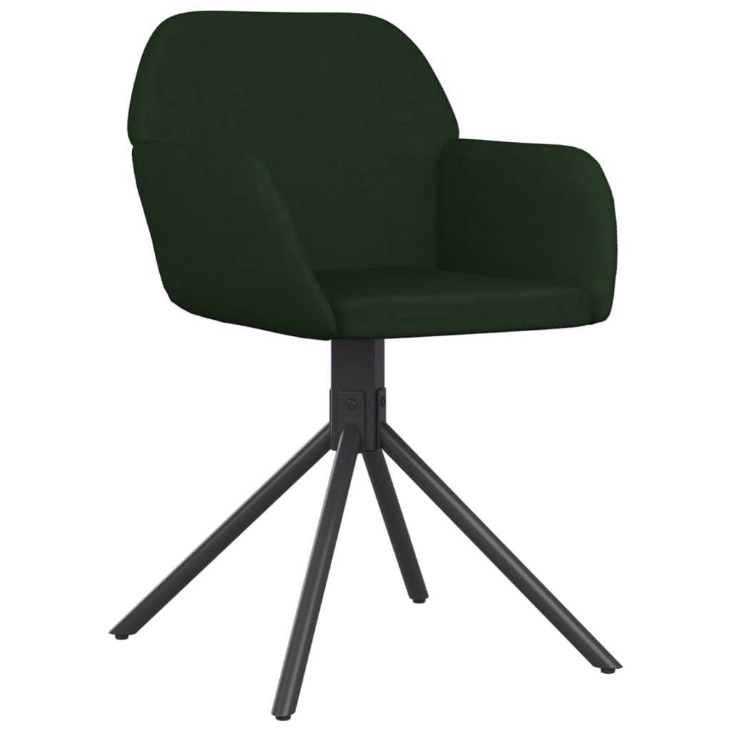 vidaXL Scaune de bucătărie pivotante, 2 buc., verde închis, catifea vidaXL Scaune de bucătărie pivotante, 2 buc., verde închis, catifea