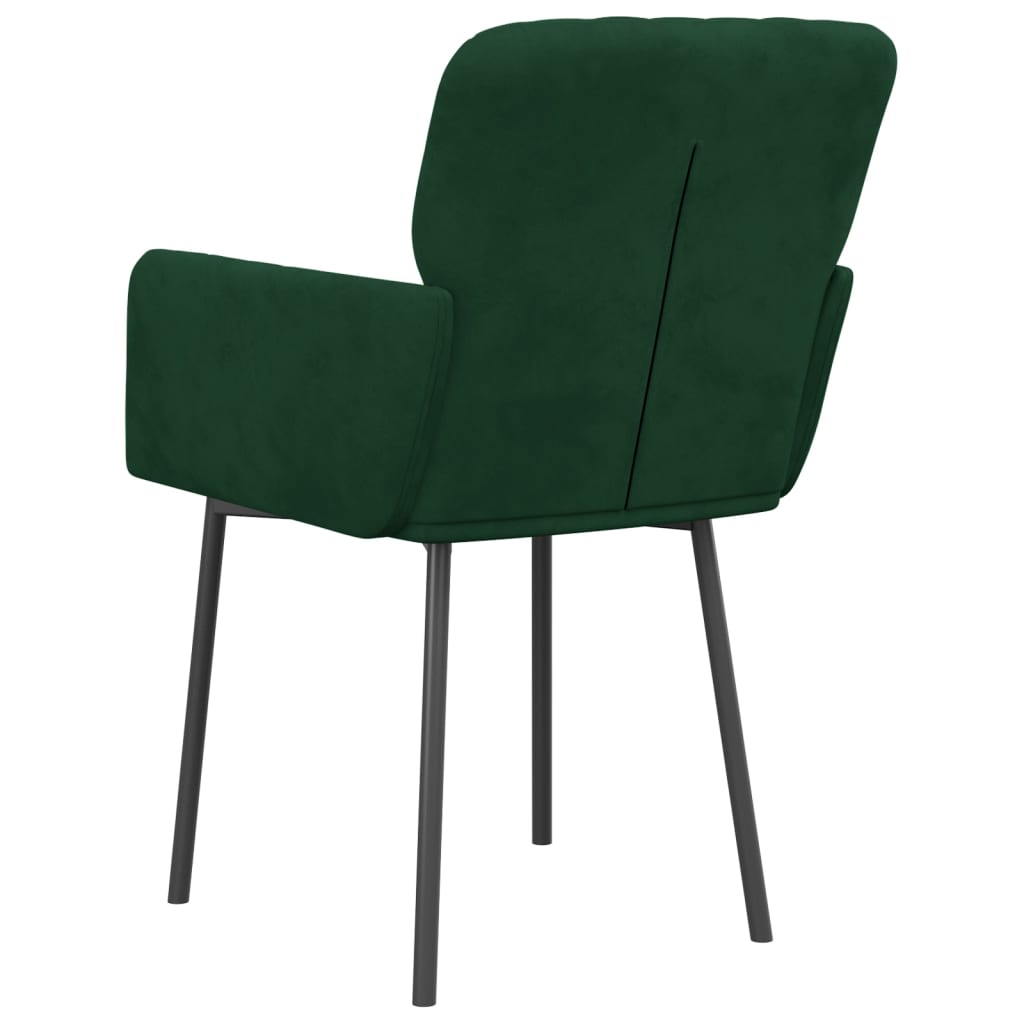 vidaXL Scaune de bucătărie, 2 buc., verde închis, catifea vidaXL Scaune de bucătărie, 2 buc., verde închis, catifea