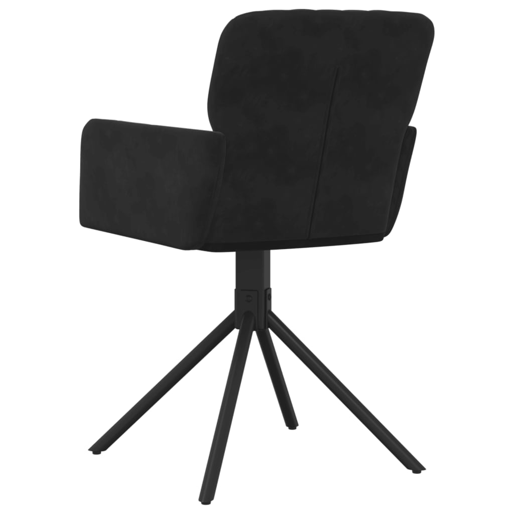 vidaXL Scaune de bucătărie pivotante, 2 buc., negru, catifea vidaXL Scaune de bucătărie pivotante, 2 buc., negru, catifea