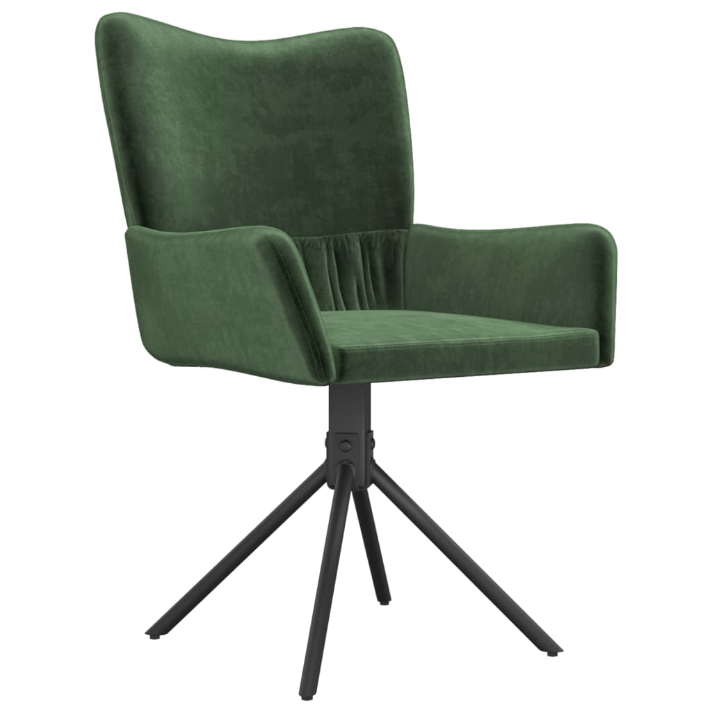 vidaXL Scaune de bucătărie pivotante, 2 buc., verde închis, catifea vidaXL Scaune de bucătărie pivotante, 2 buc., verde închis, catifea