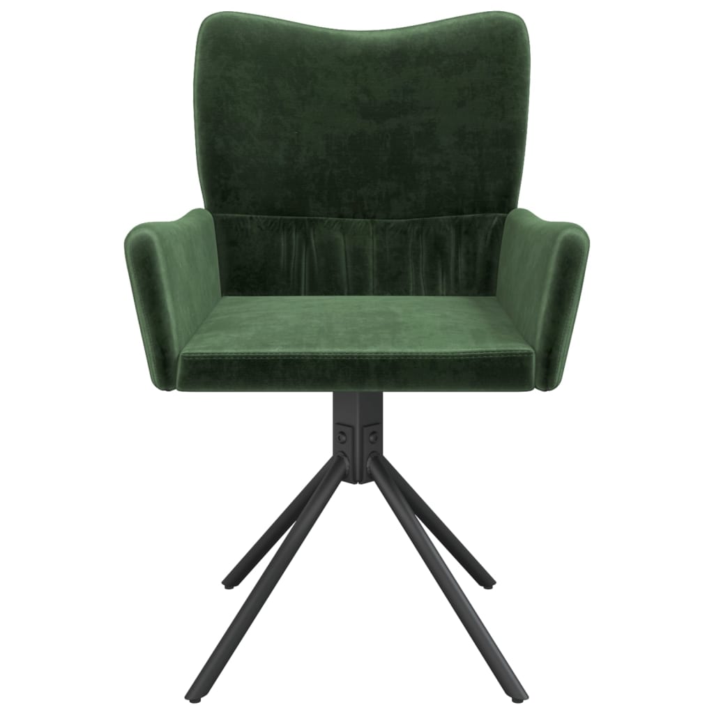 vidaXL Scaune de bucătărie pivotante, 2 buc., verde închis, catifea vidaXL Scaune de bucătărie pivotante, 2 buc., verde închis, catifea