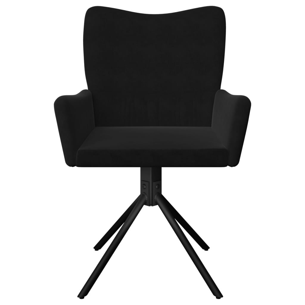 vidaXL Scaune de bucătărie pivotante, 2 buc., negru, catifea vidaXL Scaune de bucătărie pivotante, 2 buc., negru, catifea