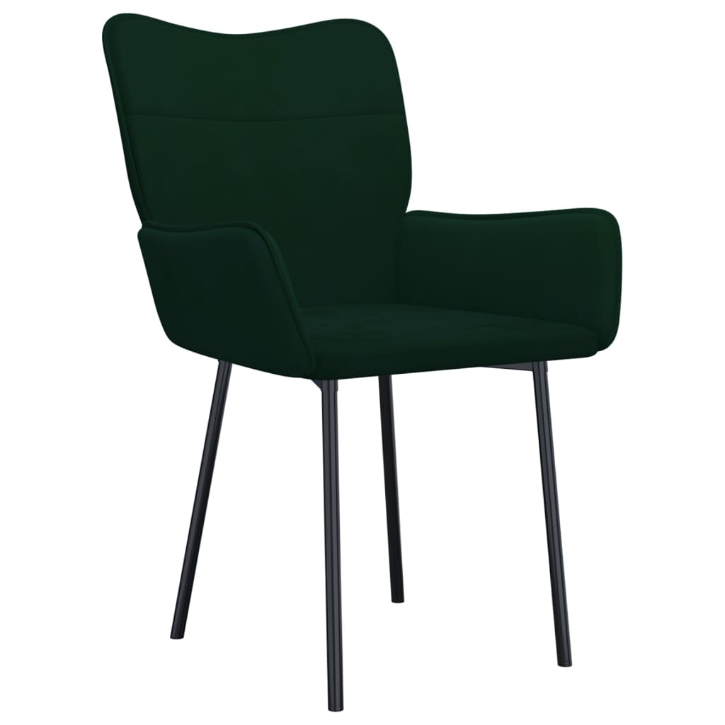 vidaXL Scaune de sufragerie, 2 buc., verde închis, catifea vidaXL Scaune de sufragerie, 2 buc., verde închis, catifea
