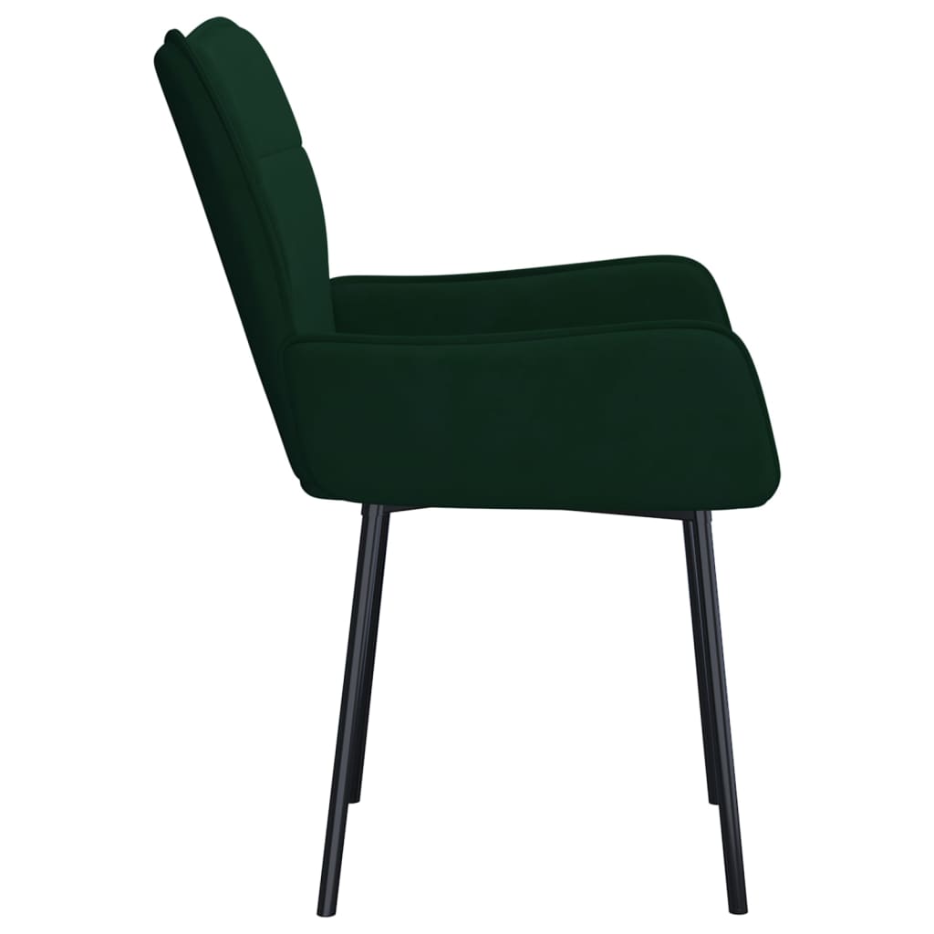 vidaXL Scaune de sufragerie, 2 buc., verde închis, catifea vidaXL Scaune de sufragerie, 2 buc., verde închis, catifea