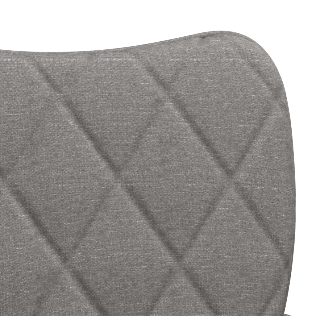 vidaXL Scaune de bucătărie, 2 buc., gri deschis, material textil