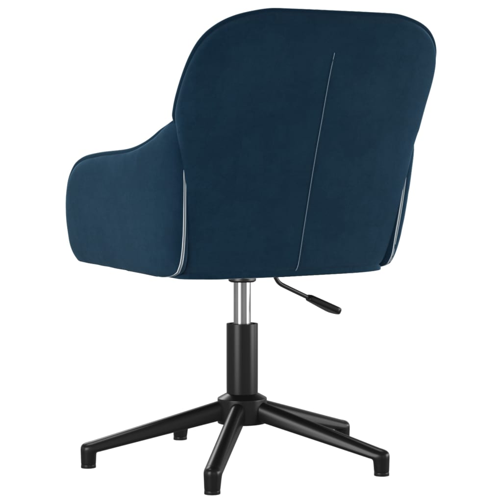 vidaXL Scaun de birou pivotant, albastru, catifea vidaXL Scaun de birou pivotant, albastru, catifea