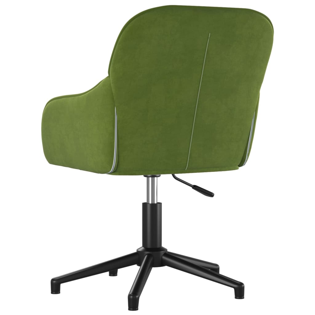 vidaXL Scaun de birou pivotant, verde deschis, catifea vidaXL Scaun de birou pivotant, verde deschis, catifea