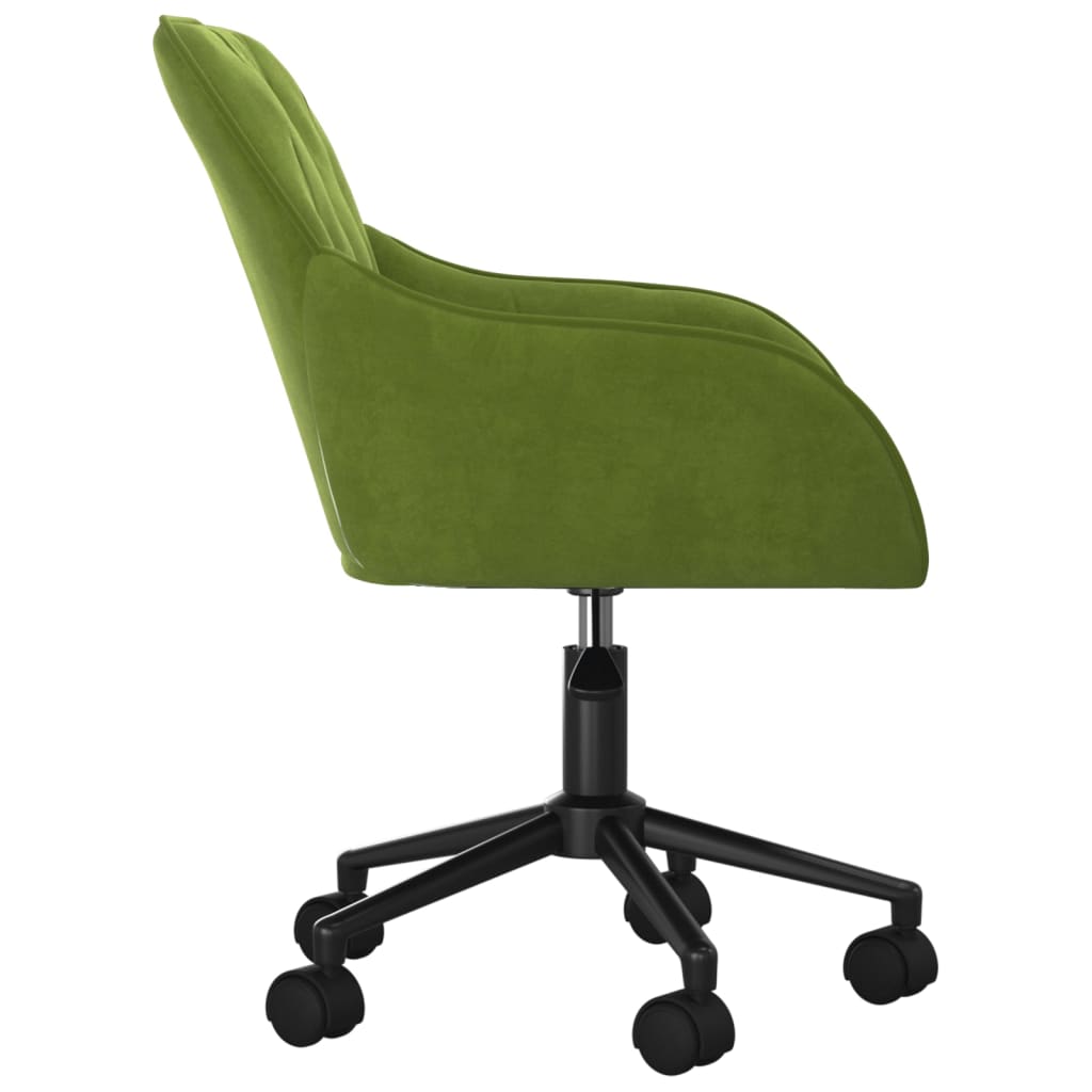 vidaXL Scaun de birou pivotant, verde deschis, catifea vidaXL Scaun de birou pivotant, verde deschis, catifea