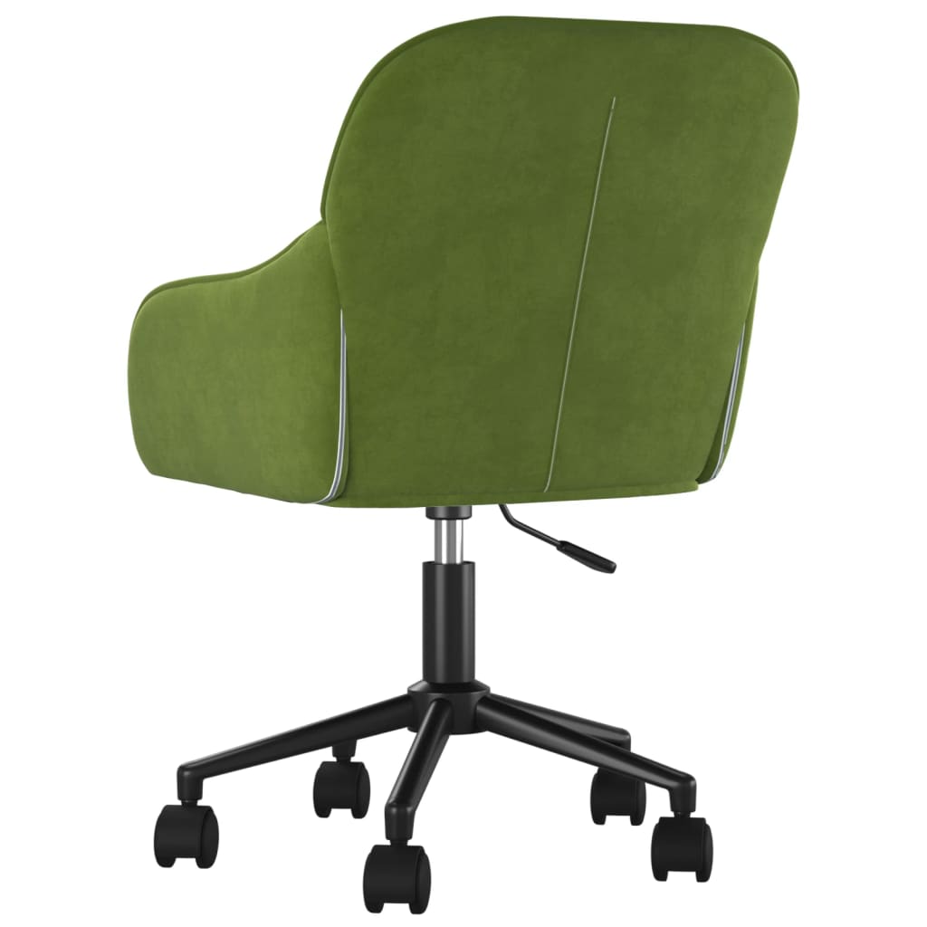 vidaXL Scaun de birou pivotant, verde deschis, catifea vidaXL Scaun de birou pivotant, verde deschis, catifea