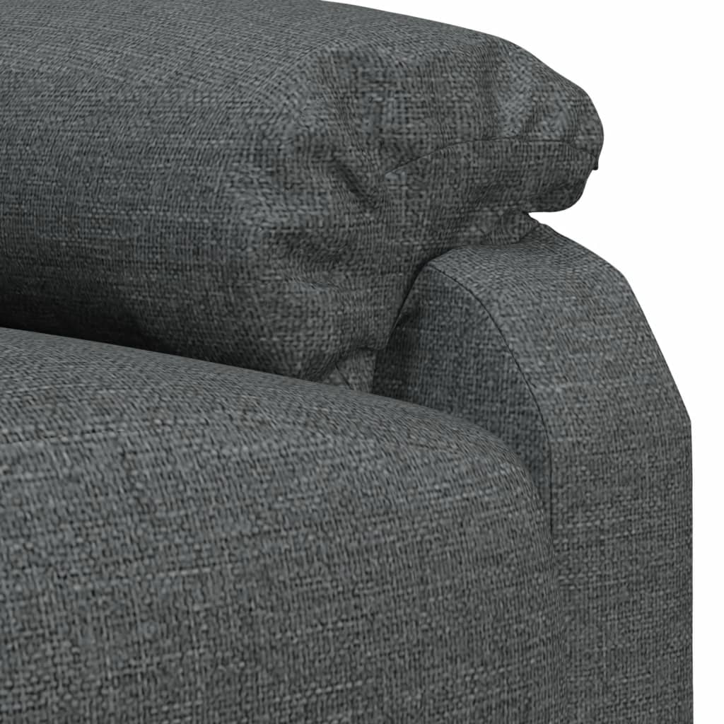 vidaXL Fotoliu rabatabil, gri închis, material textil