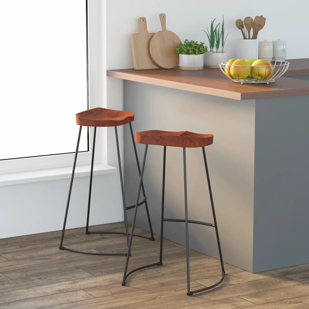 vidaXL Scaune de bar Gavin 2 buc. 50x40x78 cm lemn masiv de mango vidaXL Scaune de bar Gavin 2 buc. 50x40x78 cm lemn masiv de mango