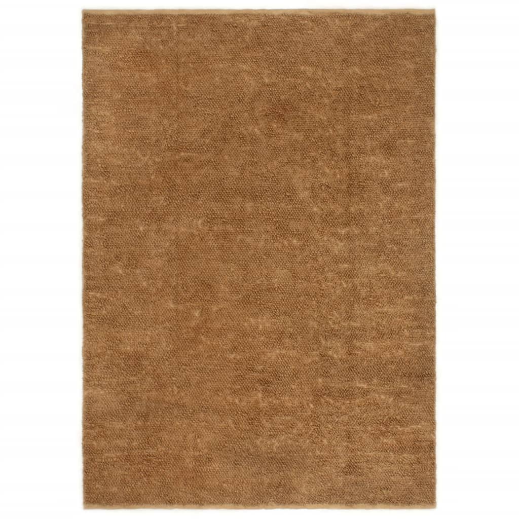 vidaXL Covor buclat lucrat manual, 120x180 cm, iută și bumbac