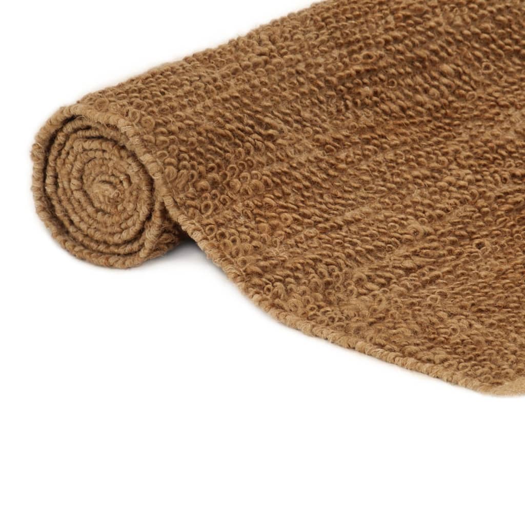 vidaXL Covor buclat lucrat manual, 160x230 cm, iută și bumbac vidaXL Covor buclat lucrat manual, 160x230 cm, iută și bumbac