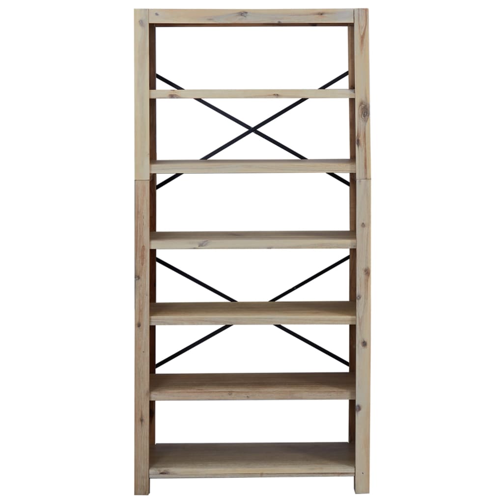 vidaXL Bibliotecă cu 6 rafturi, 80x30x170 cm, lemn masiv de acacia