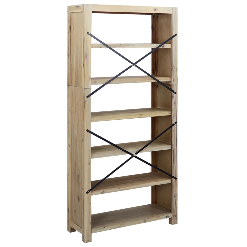 vidaXL Bibliotecă cu 6 rafturi, 80x30x170 cm, lemn masiv de acacia