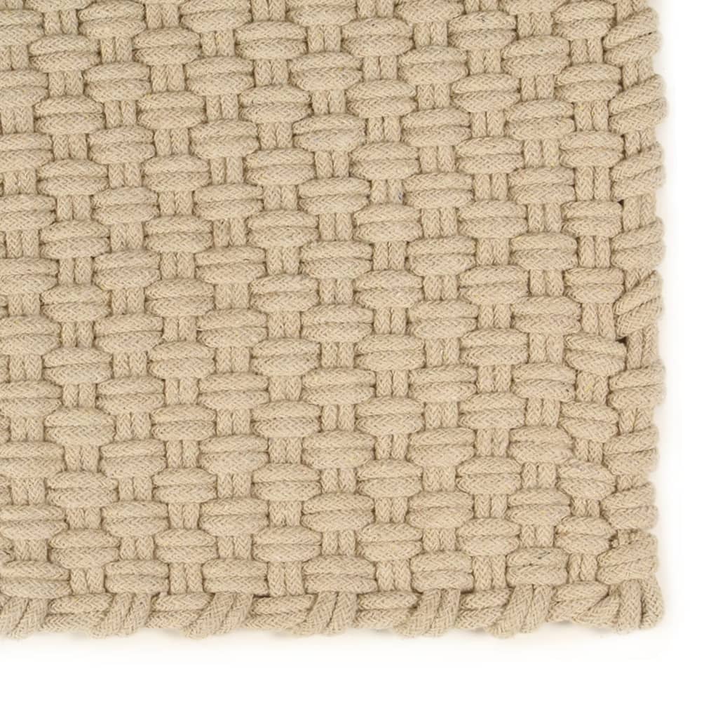 vidaXL Covor dreptunghiular, natural, 160x230 cm, bumbac
