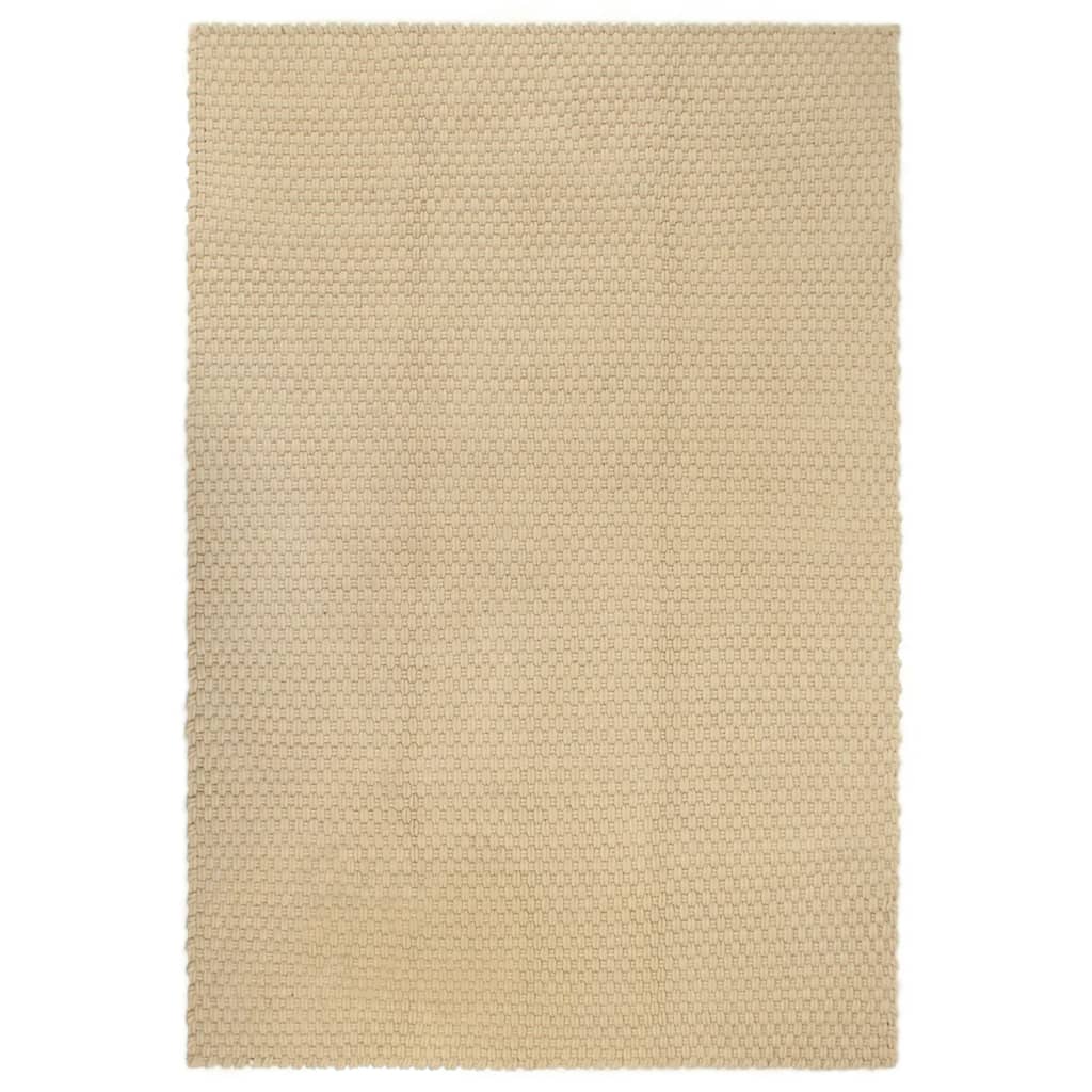 vidaXL Covor dreptunghiular, natural, 160x230 cm, bumbac
