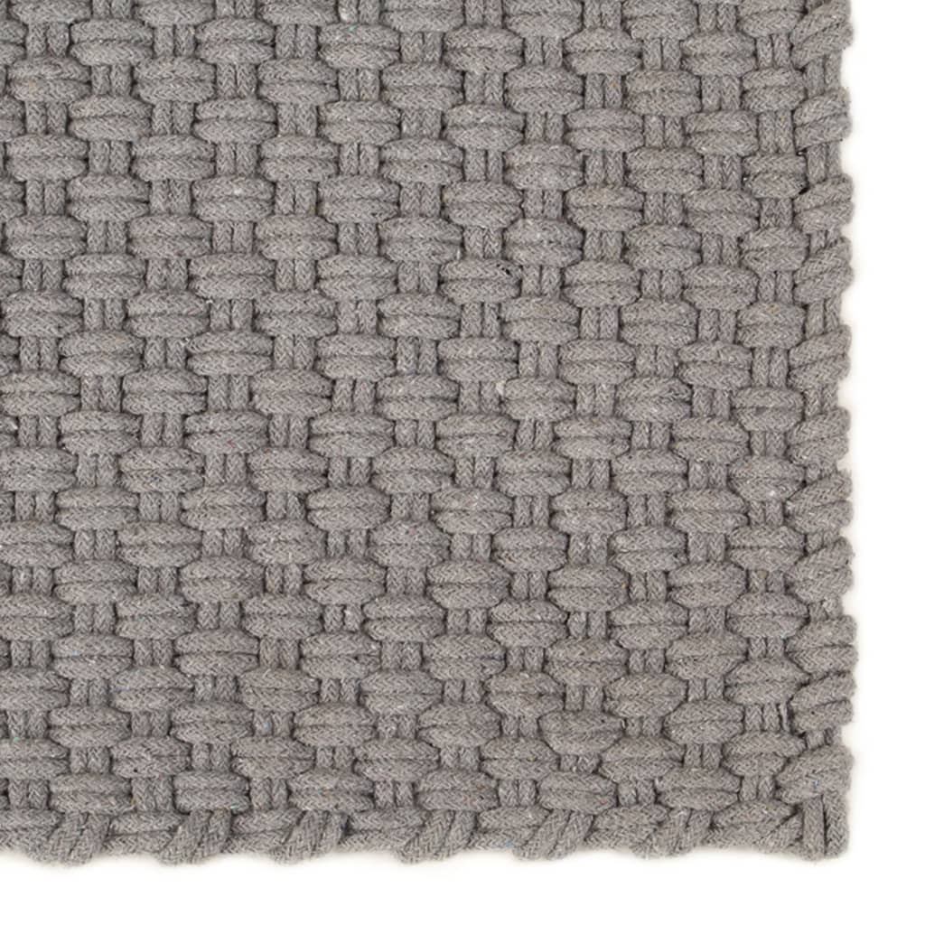vidaXL Covor dreptunghiular, gri, 120x180 cm, bumbac vidaXL Covor dreptunghiular, gri, 120x180 cm, bumbac
