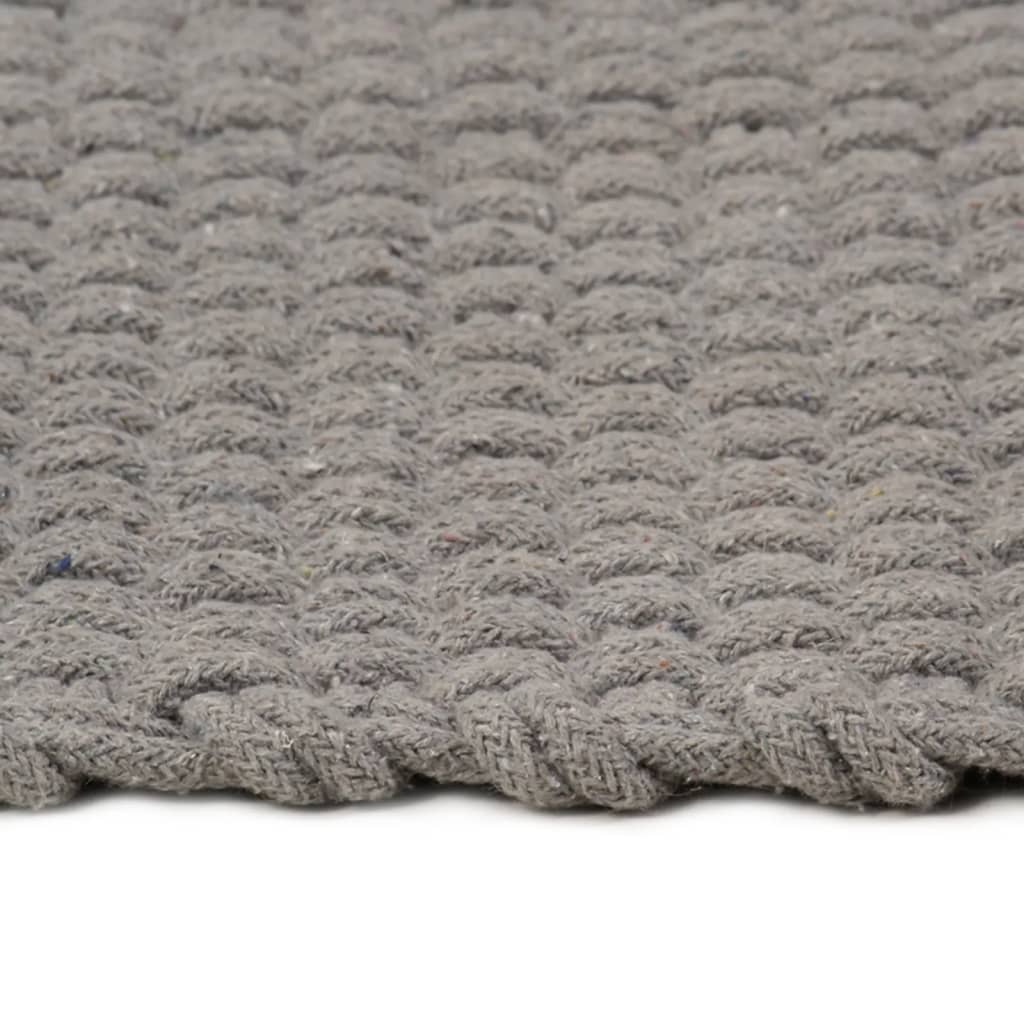 vidaXL Covor dreptunghiular, gri, 120x180 cm, bumbac vidaXL Covor dreptunghiular, gri, 120x180 cm, bumbac