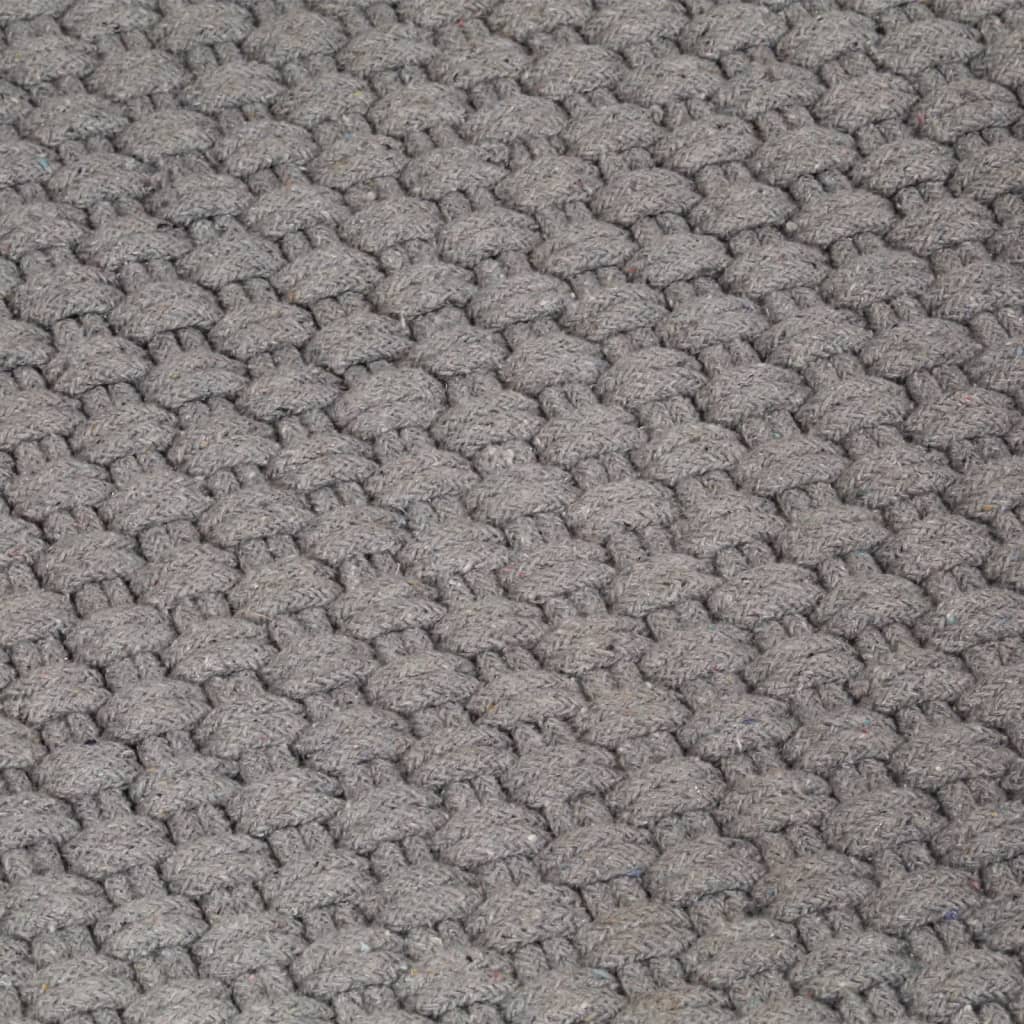 vidaXL Covor dreptunghiular, gri, 120x180 cm, bumbac vidaXL Covor dreptunghiular, gri, 120x180 cm, bumbac