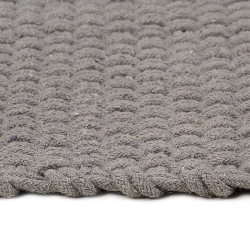 vidaXL Covor dreptunghiular, gri, 160x230 cm, bumbac vidaXL Covor dreptunghiular, gri, 160x230 cm, bumbac