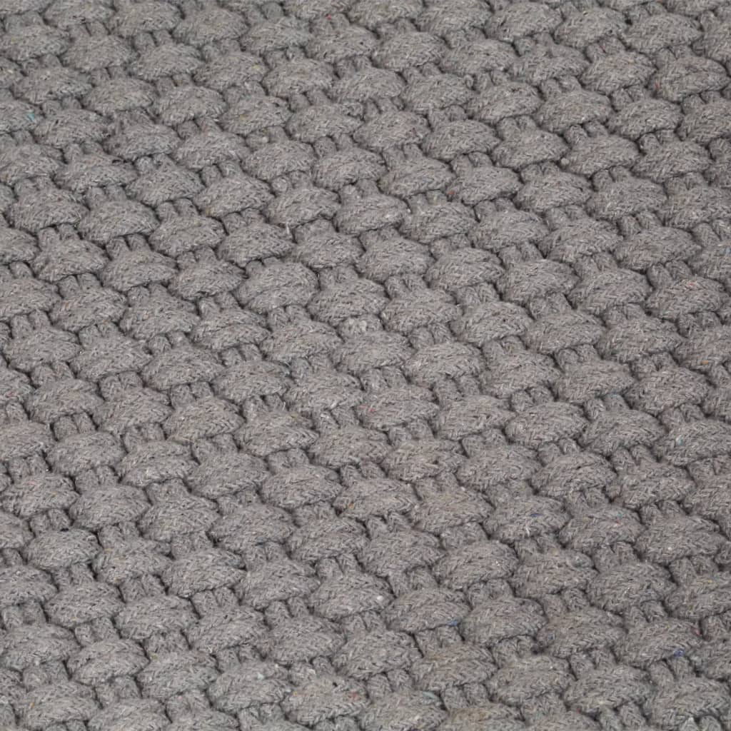 vidaXL Covor dreptunghiular, gri, 160x230 cm, bumbac vidaXL Covor dreptunghiular, gri, 160x230 cm, bumbac