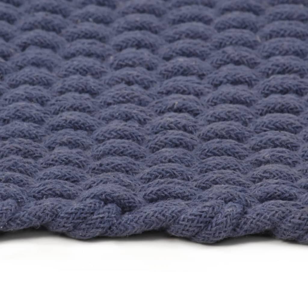 vidaXL Covor dreptunghiular, bleumarin, 120x180 cm, bumbac vidaXL Covor dreptunghiular, bleumarin, 120x180 cm, bumbac