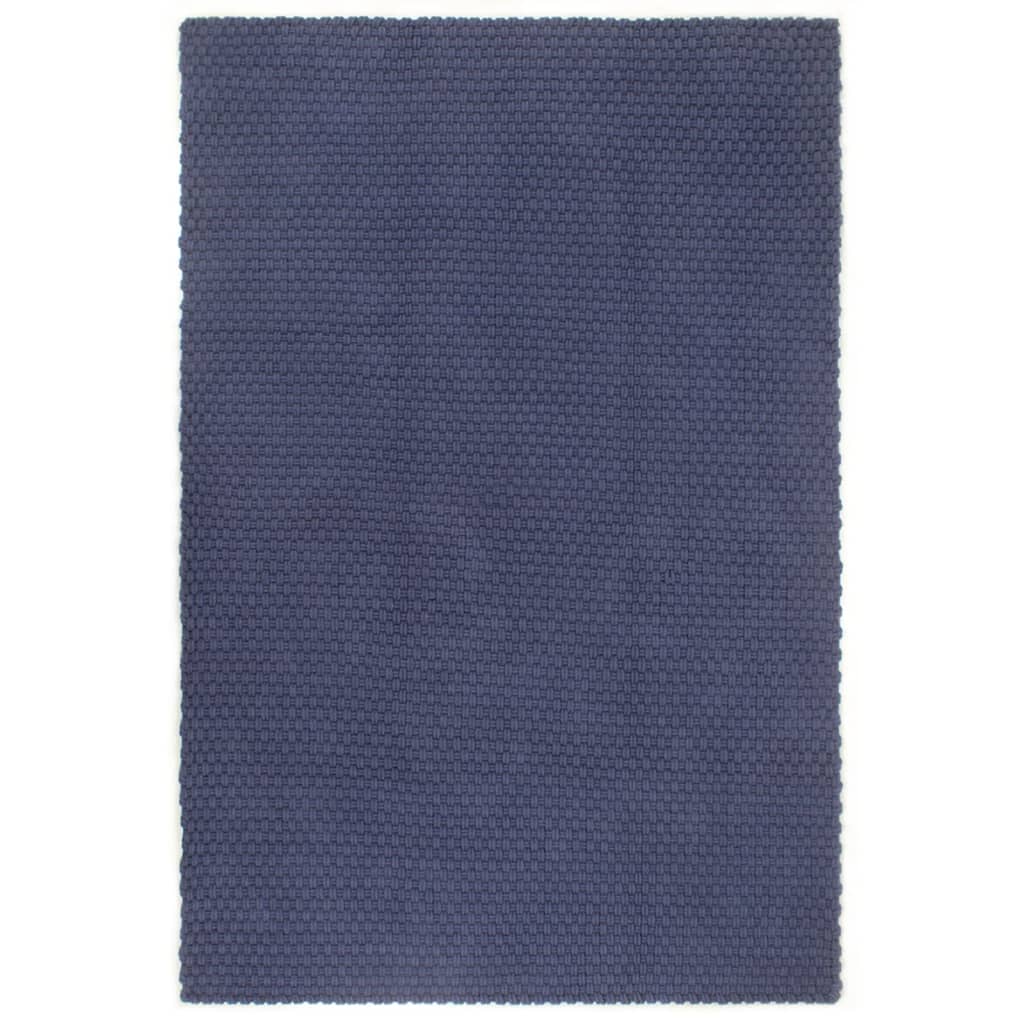 vidaXL Covor dreptunghiular, bleumarin, 120x180 cm, bumbac vidaXL Covor dreptunghiular, bleumarin, 120x180 cm, bumbac