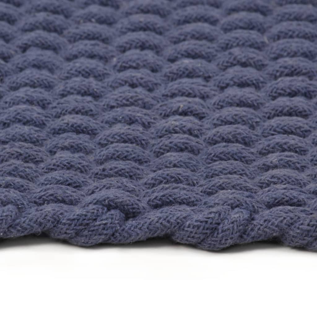 vidaXL Covor dreptunghiular, bleumarin, 160x230 cm, bumbac vidaXL Covor dreptunghiular, bleumarin, 160x230 cm, bumbac