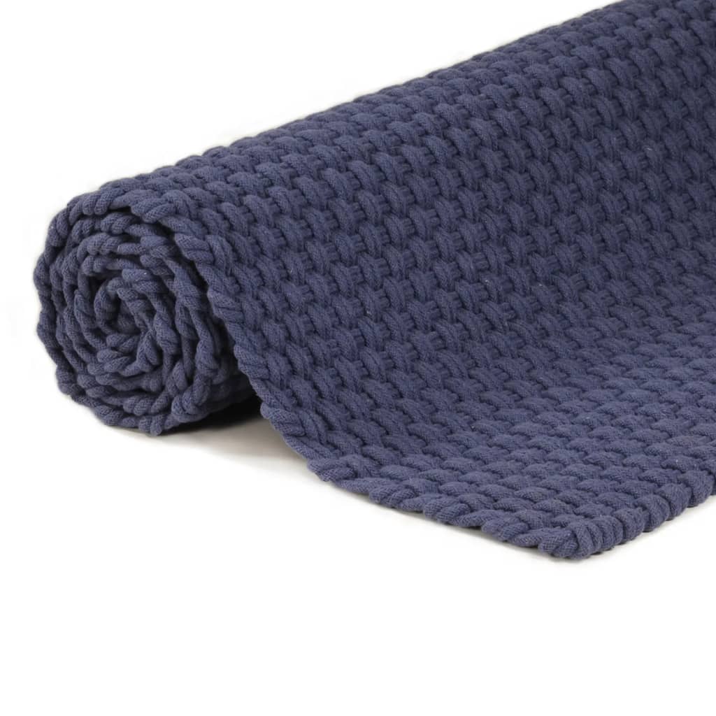 vidaXL Covor dreptunghiular, bleumarin, 180x250 cm, bumbac vidaXL Covor dreptunghiular, bleumarin, 180x250 cm, bumbac